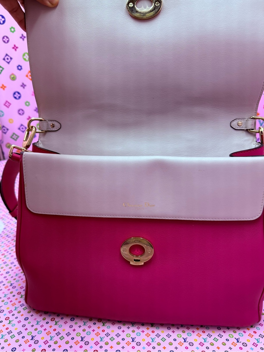 Christian Dior Diorissimo Flap Top Handle Satchel Bag - Picture 7 of 16